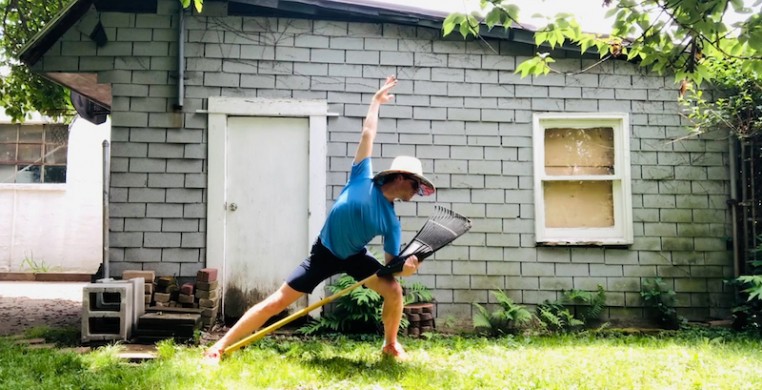 A screen shot from ABT corps dancer Eric Tramm's one-man dance film "Le Tré Cortegé," created at his rural New Jersey home. It's part of ABT's first dance film festival, airing Wednesday and Thursday on YouTube.