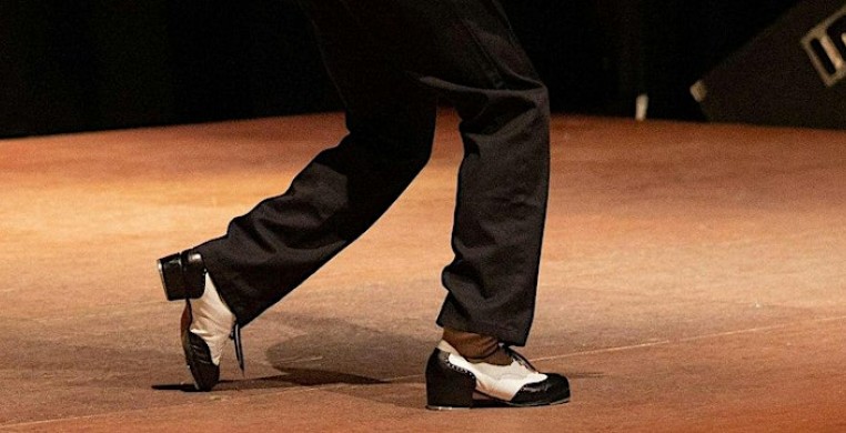 Jumaane Taylor's legs tapping on the Black Legislators' Auditorium Stage at The DuSable Black History Museum and Education Center from Rhythm World 33 last year.