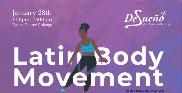 Latin Body Movement Workshop with Desueno Dance on January 28th at Dance Center Chicago