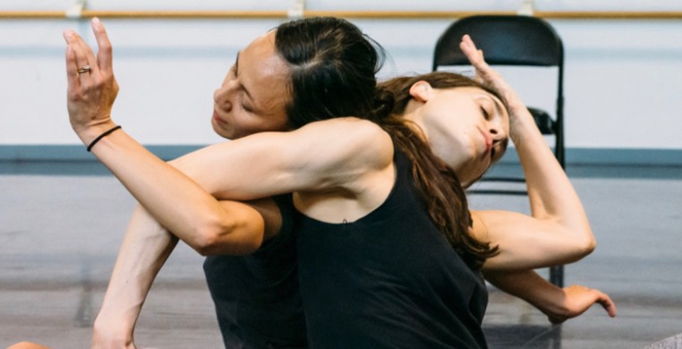 Robyn Mineko Williams, left, and Jacqueline Burnett in rehearsal for Echo Mine. Photo by Chloe Hamilton.