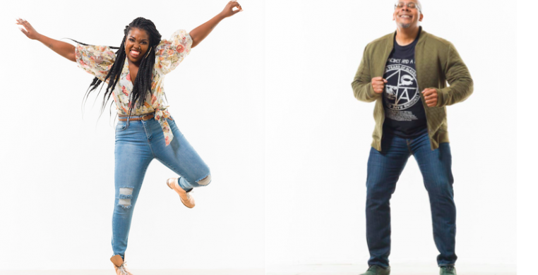 Starinah Dixon (left) and M.A.D.D. Rhythms artistic director Bril Barrett (right) are just two of the all-star faculty teaching master classes at the Chicago Tap Summit. The festival includes a panel discussion, online tap jam and virtual performance.