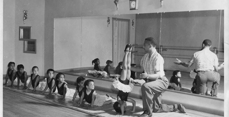 Tommy Sutton teaching tumbling at Mayfair Academy (handout/Mayfair Performing Company)