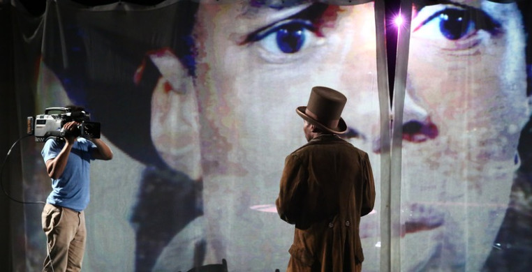 Edgar Arceneaux's "Until... Until... Until...," with Frank Lawson as Ben Vereen; Photo by Paula Court