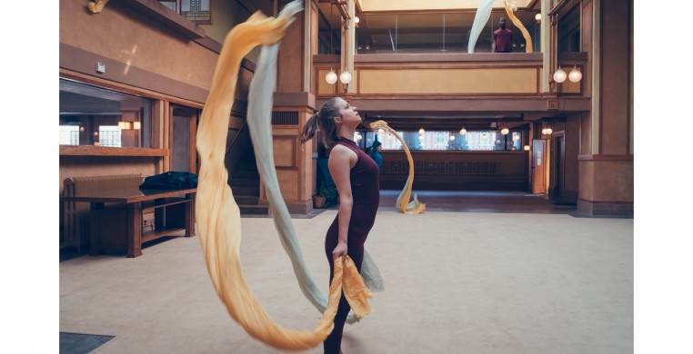 Winifred Haun & Dancers performing “The Light Returns” at The Unity Temple. Photo by Matthew Gregory. 