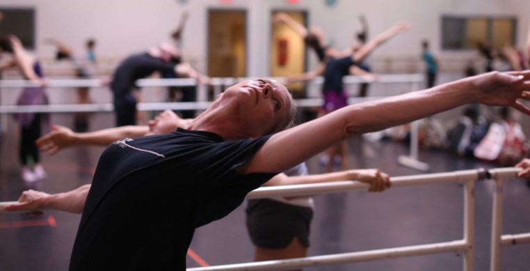Students in a ballet technique class at the Lou Conte Dance Studio. Photo by Todd Rosenberg.