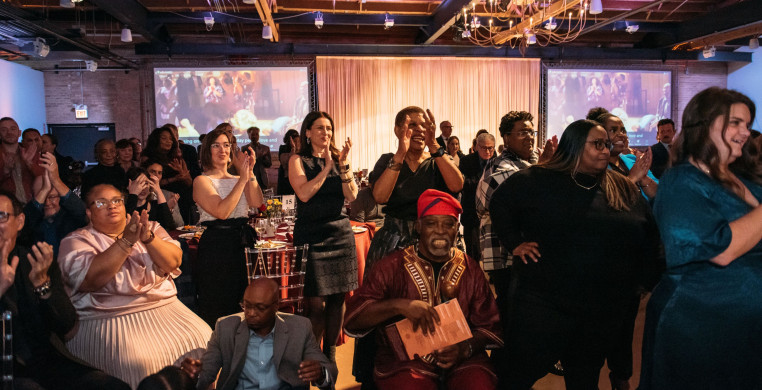 Large group of people applauding at 2022 See Chicago Dance Gala & Community Celebration. Photography by MReid Photography.
