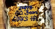 Leftover cake from "LinkSircus," photo from Links Hall Facebook page