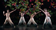 Alvin Ailey American Dance Theater performing in Jamar Roberts' "Ode," part of the company's March presentation at the Auditorium Theatre. Photo by Paul Kolnik