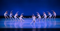 Ballet Chicago performs George Balenchine's "Concerto Barocco" in "Balanchine and Beyond, Treasures Past and Present"; Photo by Ron McKinney Photography