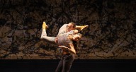 Hubbard Street Dancers Aaron Choate and Jacqueline Burnett in COLTRANE'S FAVORITE THINGS by Lar Lubovitch. Photo by Michelle Reid