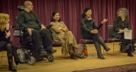 Moving Reflections: “Global Exchange” panel, from left: Heather Hartley, Frank Chaves, Pranita Jain, Nejla Yatkin and Susan Manning. Photo © Philamonjaro Studio.